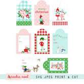 Christmas Printable Gift Tags SVG - Set 1